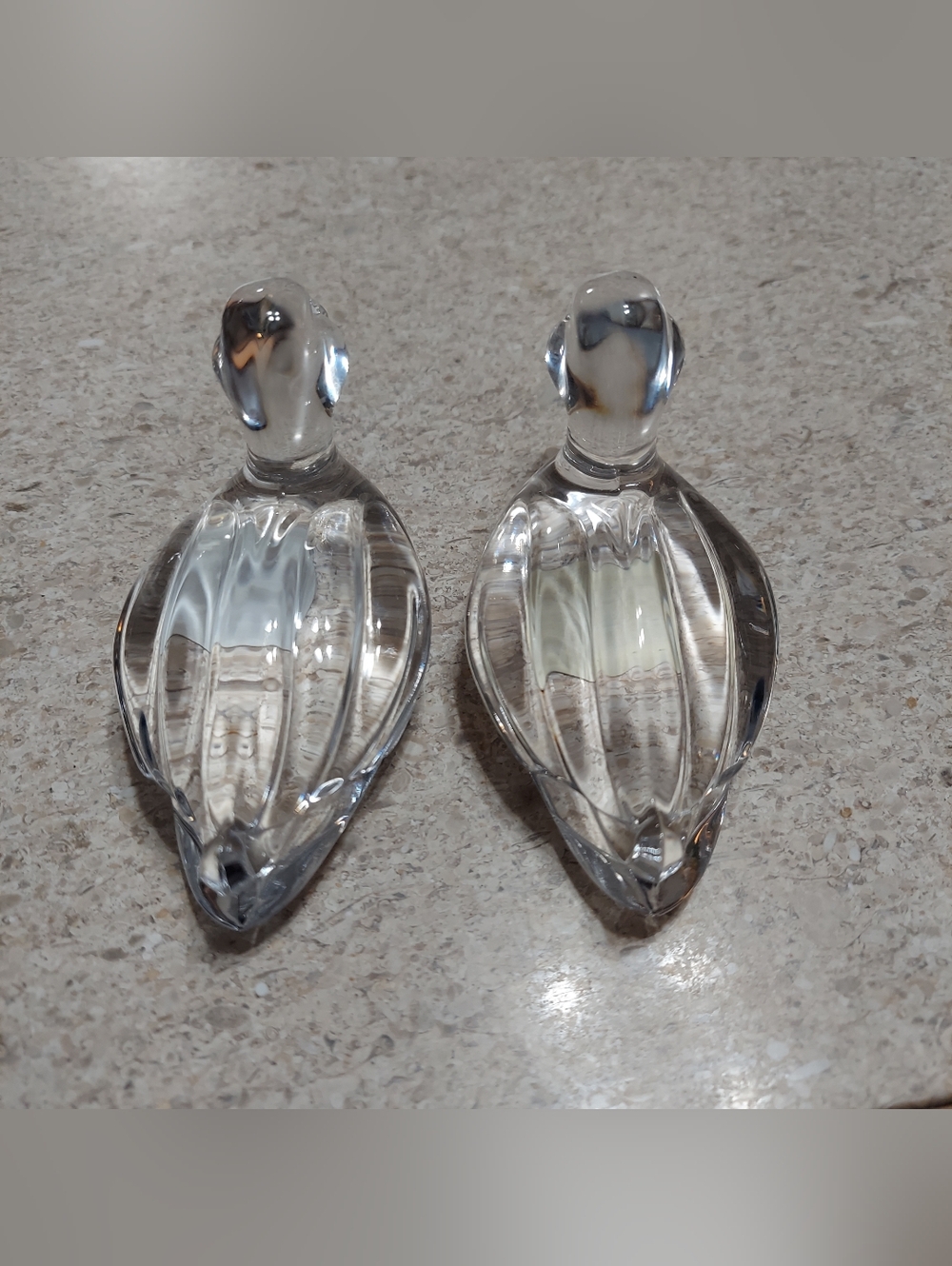 Princess House 24% Lead Crystal Pair Of Duck Figurines - Picture 7 of 9